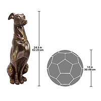 Design Toscano 25" Greyhound Sentinel Cast Iron Dog Statue
