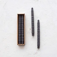 Hello Honey 10" Charcoal Unscented Pumpkin Shaped Taper Candles, 2ct.