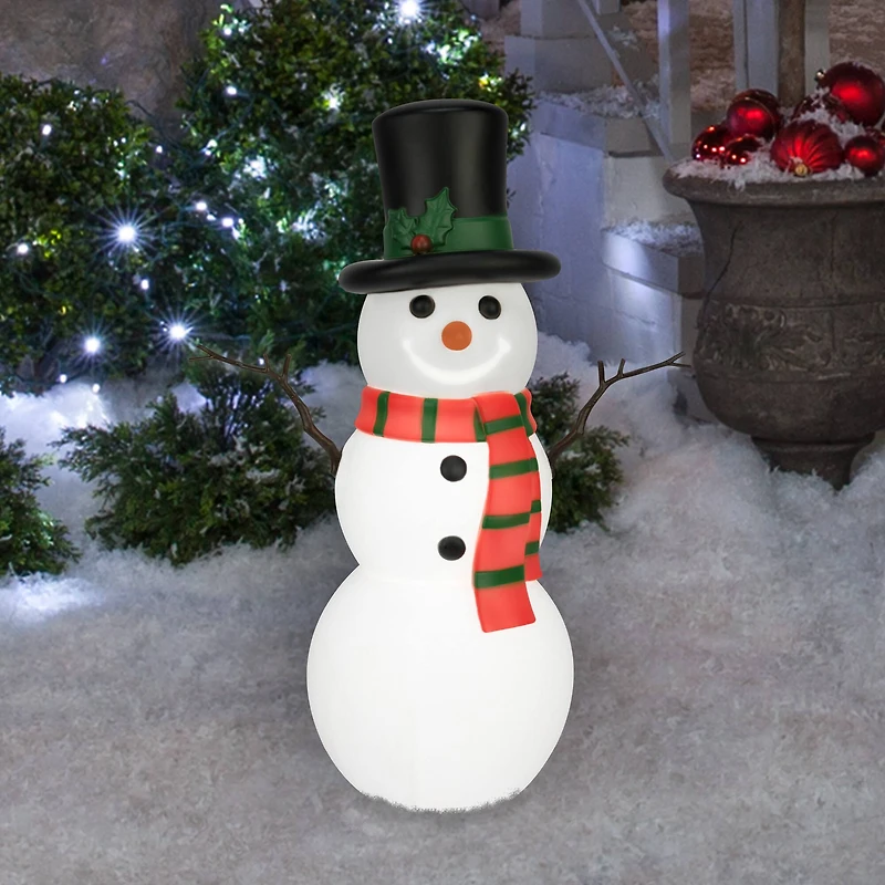 24" EmoteGlow™ Lighted Snowman Blow Mold by Ashland®