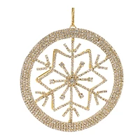 Jeweled Metal Snowflake Ornament Set