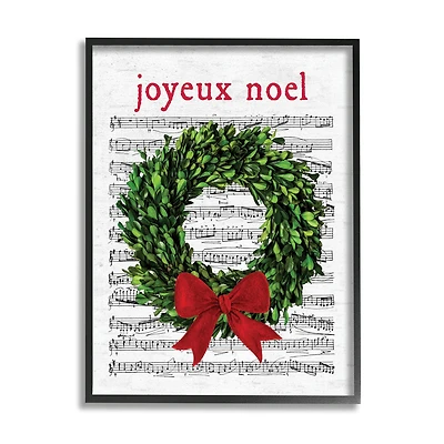 Stupell Industries Joyeux Noel Vintage Song Framed Giclee Art