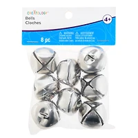 12 Packs: 8 ct. (96 total) 30mm Silver Jingle Bells by Creatology™