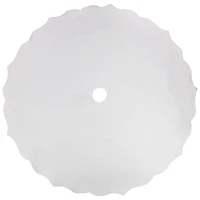 48" Winter White Scalloped Edge Tree Skirt