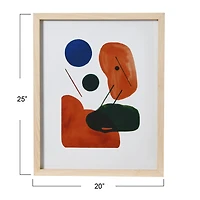 Hello Honey® Abstract Geometric Print with Solid Wood Frame