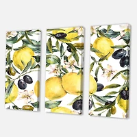Designart - Lemon and Olive Branches I