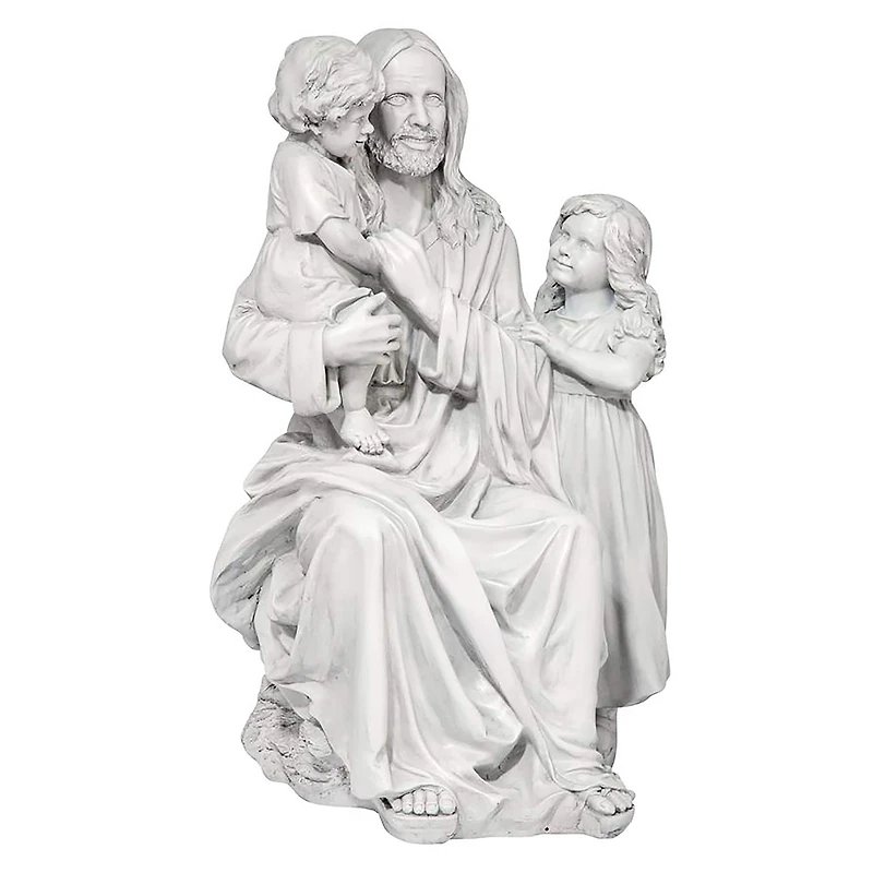 Design Toscano 28" Jesus Loves the Little Children Garden Sculpture