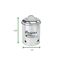 Mind Reader Silver Garlic, Onion, Potatoes Metal Canister Set