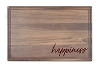 Choose Happiness 17" x 11" Walnut Cutting Board