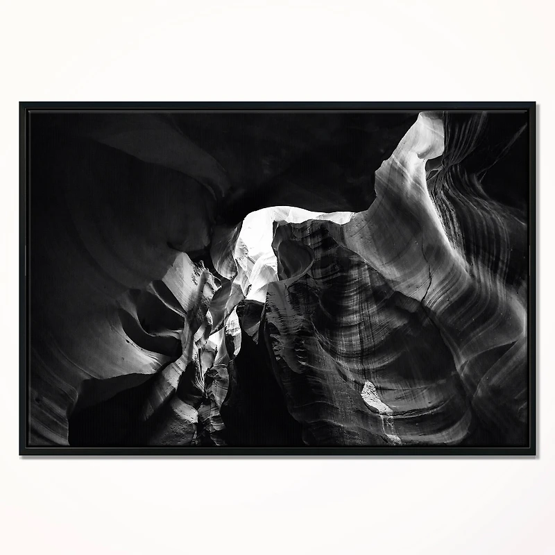 Designart - Black and White Antelope Canyon