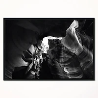 Designart - Black and White Antelope Canyon