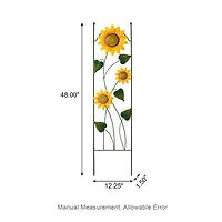 Glitzhome® 4ft. Metal Sunflowers Garden Trellis