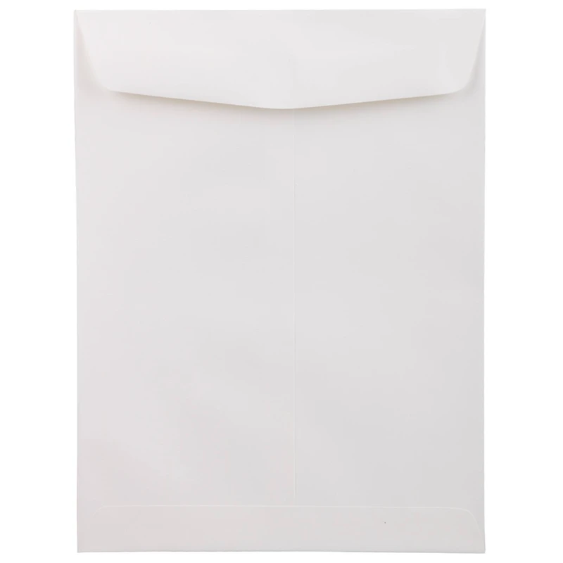 JAM Paper 9" x 12" Neenah Classic Linen Solar White Booklet Envelopes, 25ct.
