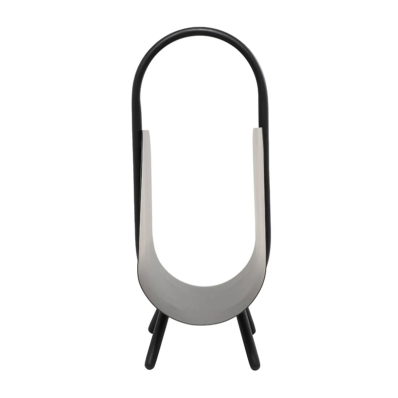 20" The Novogratz Black Metal Curved Magazine Holder