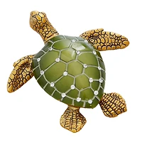 5" Brown Polystone Coastal Turtle Sculpture Set