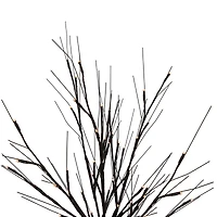 39" LED Lighted Black Halloween Twig Tree, Warm White Lights