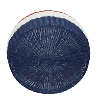 Household Essentials 9" Metal Woven Storage Ottoman