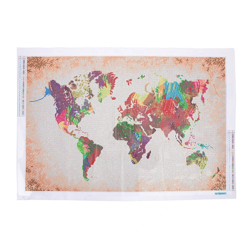 Rainbow World Map Diamond Art Kit by Make Market®