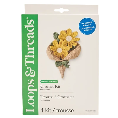 Spring Sunflower Bouquet Crochet Kit by Loops & Threads®