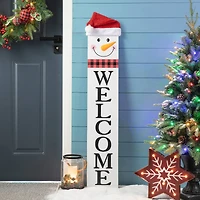 Glitzhome® 42.5'' Reversible Double-Sided Wooden Porch Sign