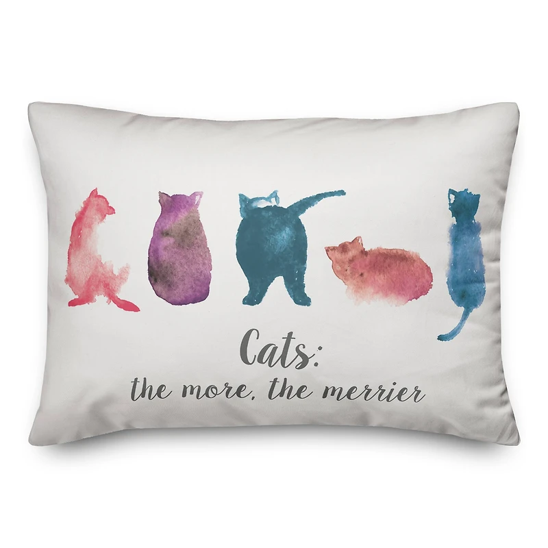 Cats The More The Merrier Throw Pillow