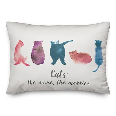 Cats The More The Merrier Throw Pillow