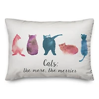 Cats The More The Merrier Throw Pillow