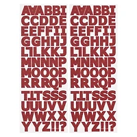 12 Packs: 2 ct. (24 total) Red Glitter Alphabet Stickers by Recollections™