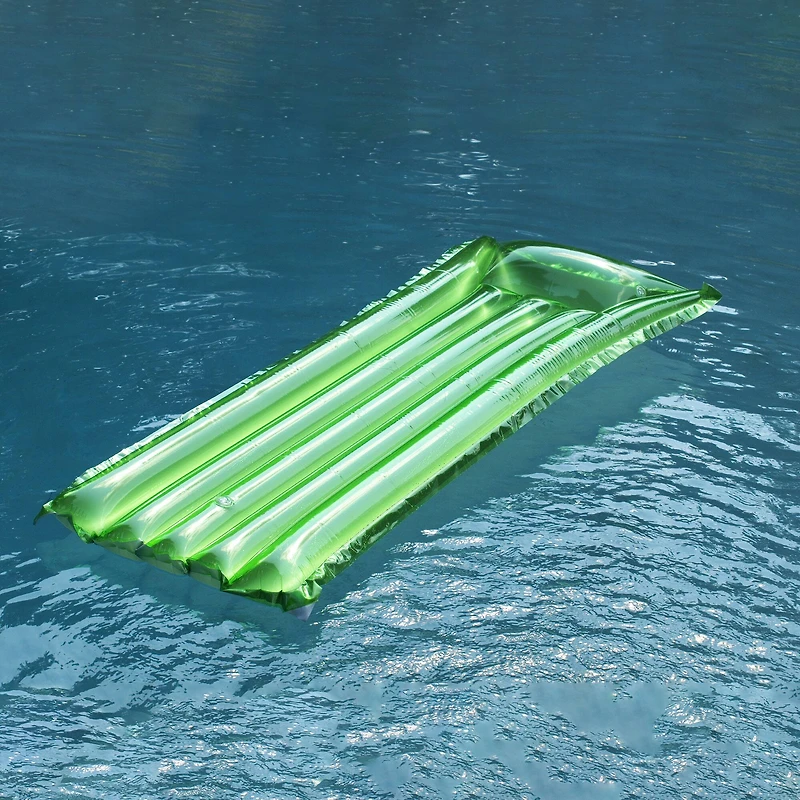6ft. Inflatable Green Reflective Sun Tanner Pool Float