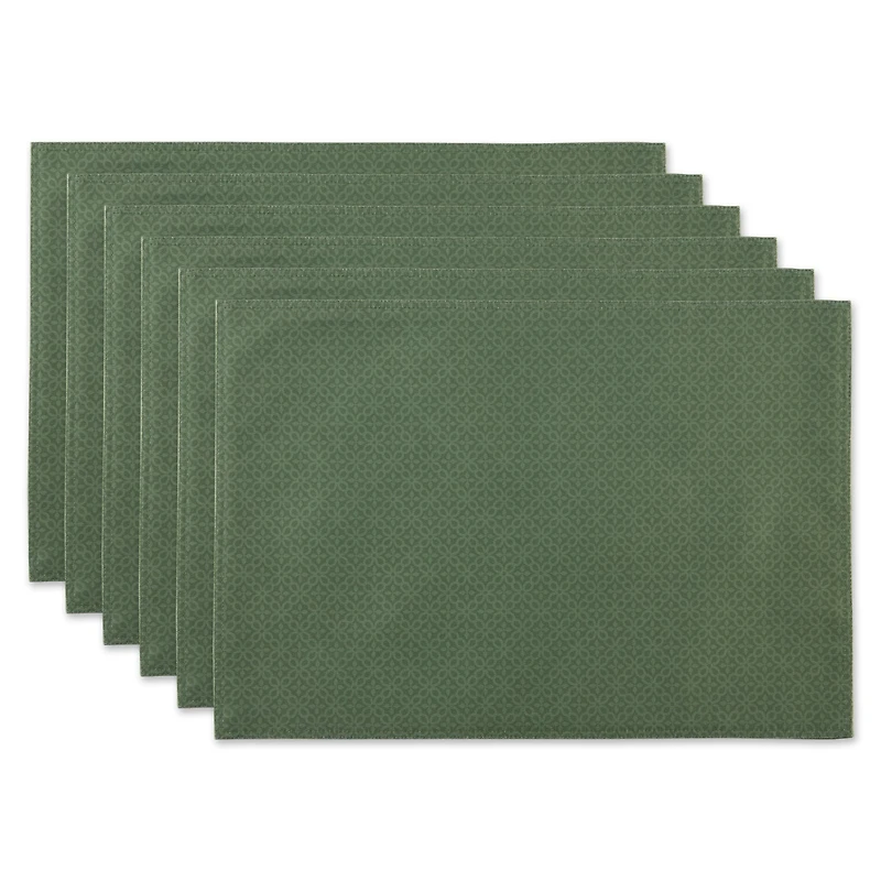 Artichoke Tonal Lattice Print Outdoor Placemat (Set of 6)