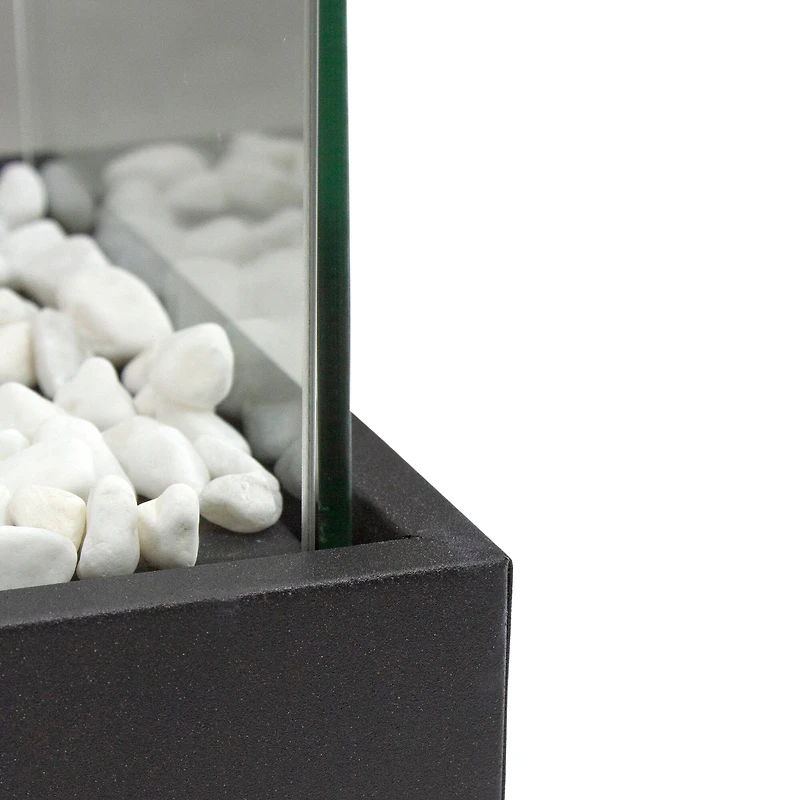 17.75" Bio Ethanol Ventless Portable Tabletop Triple Fireplace with Flame Guard