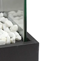 17.75" Bio Ethanol Ventless Portable Tabletop Triple Fireplace with Flame Guard