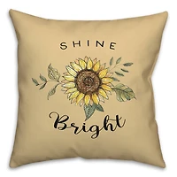 Shine Bright Sunflower 18" x 18" Throw Pillow