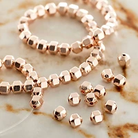 12 Pack: Rose Gold Hematite Bicone Beads, 4mm by Bead Landing™