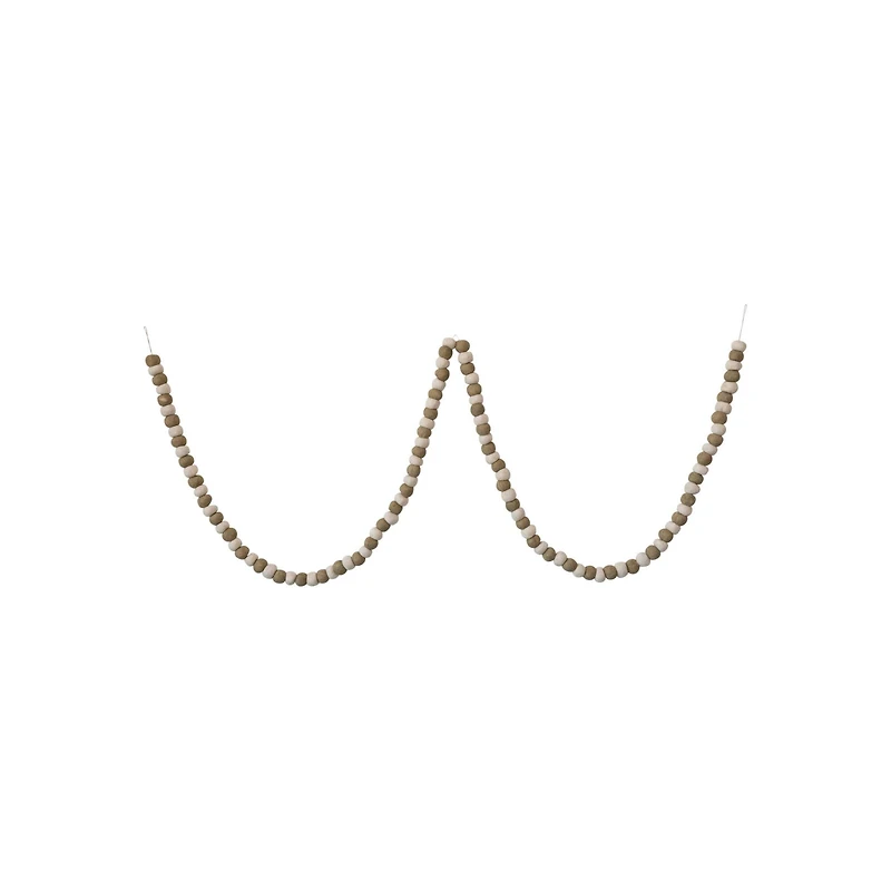 Hello Honey® 12ft. Handmade Wool Felt Ball Garland in Printed Drawstring Bag