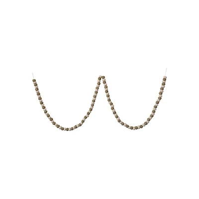 Hello Honey® 12ft. Handmade Wool Felt Ball Garland in Printed Drawstring Bag