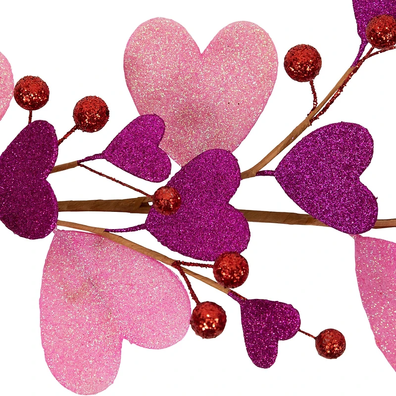 6ft. Glittered Hearts & Berries Valentine's Day Garland