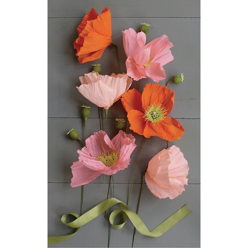 Lia Griffith Poppies Crepe Paper Flower Kit