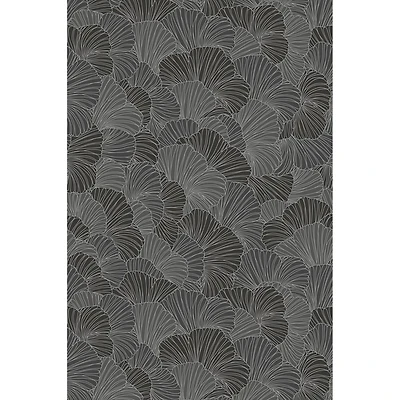 Katie Hunt Charcoal Gray Petals Wall Mural
