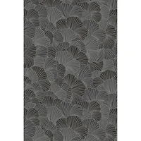 Katie Hunt Charcoal Gray Petals Wall Mural