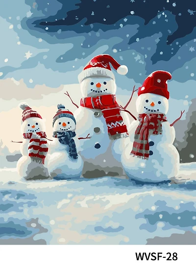 16" x 20" Snowman Family Paint-by-Number Kit by Artist's Loft™