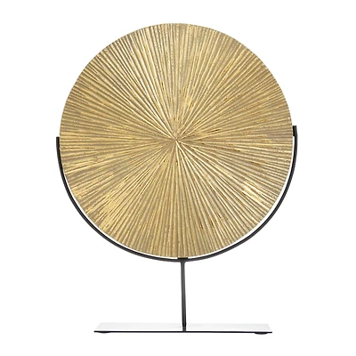 CosmoLiving by Cosmopolitan Gold Metal Contemporary Sculpture, 23" x 18" x 4"