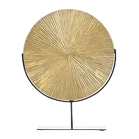 CosmoLiving by Cosmopolitan Gold Metal Contemporary Sculpture, 23" x 18" x 4"
