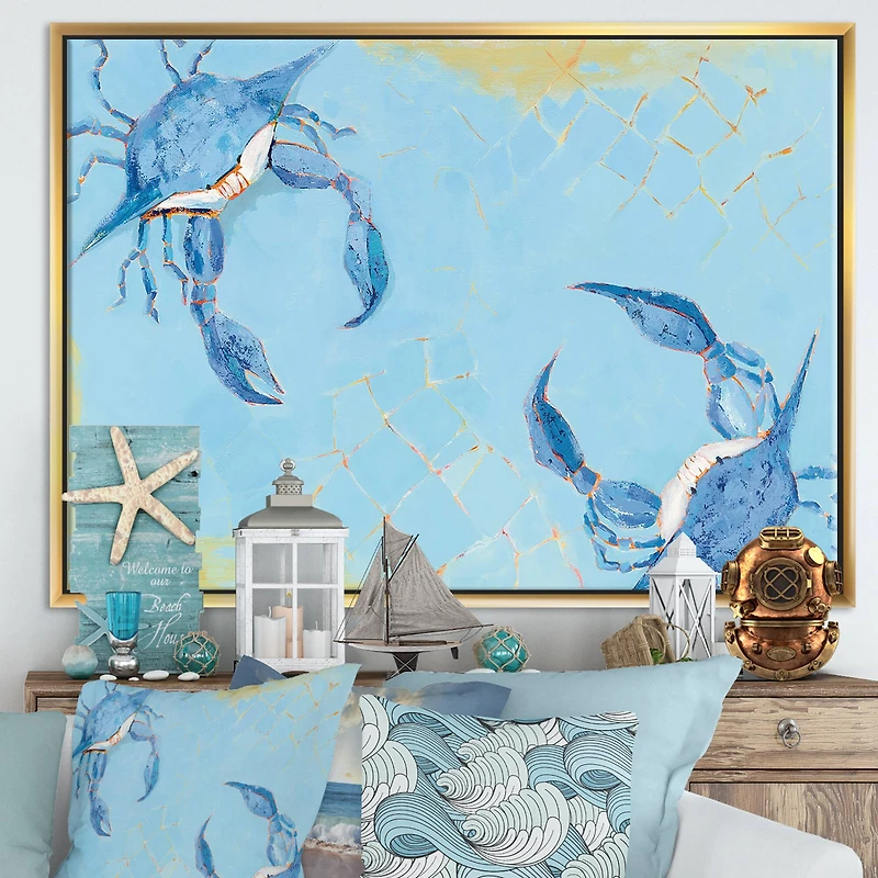 Designart - Blue Coastal crab Battle