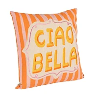 Hello Honey® 18" Orange & Yellow Ciao Bella Accent Pillow