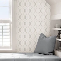 NuWallpaper Circulate Light Silver Peel & Stick Wallpaper