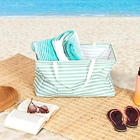 Household Essentials Krush® Teal Stripe Canvas Tote