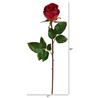 Red Rose Bud Stem, 6ct.