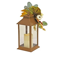 13" Harvest Lantern Decoration with 1 LED Candle
