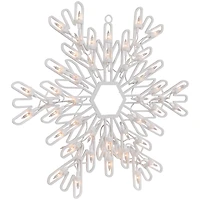 Lighted Snowflake Christmas Window Silhouette Decoration - 15.25"