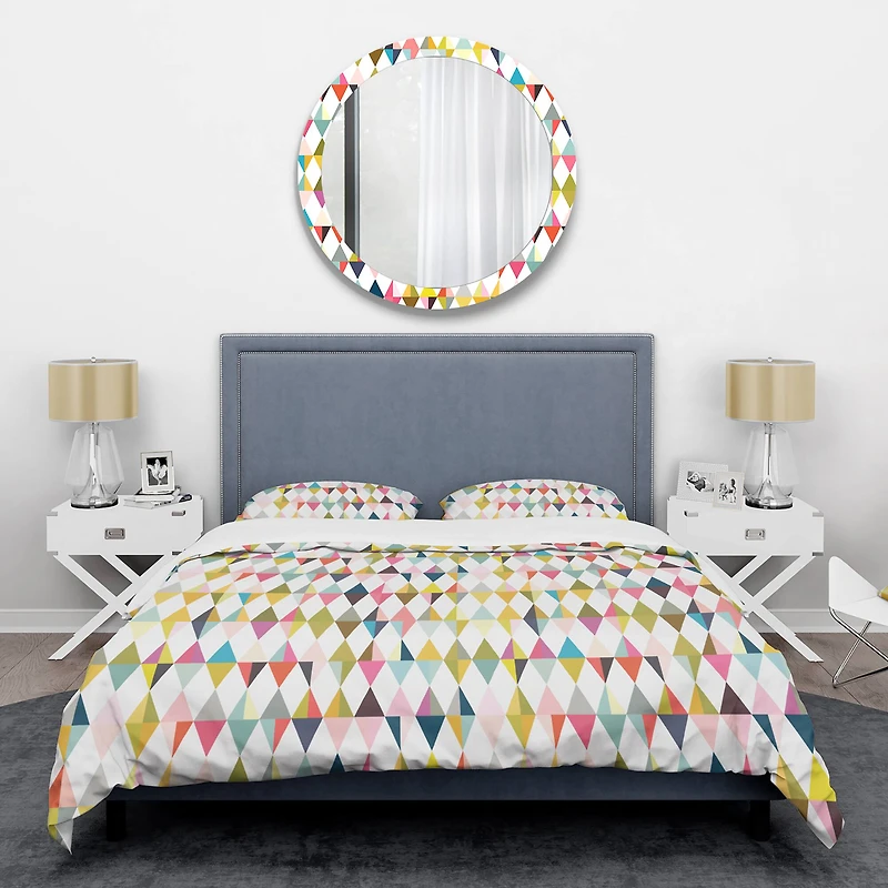 Designart Diamond Retro VII Mid-Century Duvet Cover Set